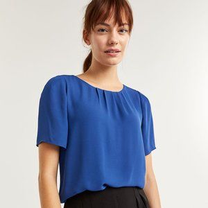 Reitmans Pleated Crew Neck Blouse